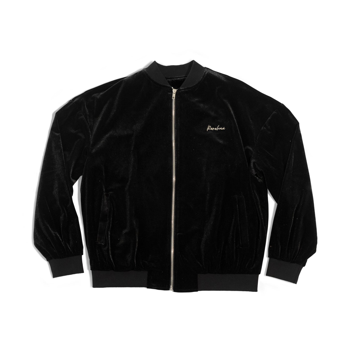 KAITIAKI BOMBER JACKET - BLACK SATIN