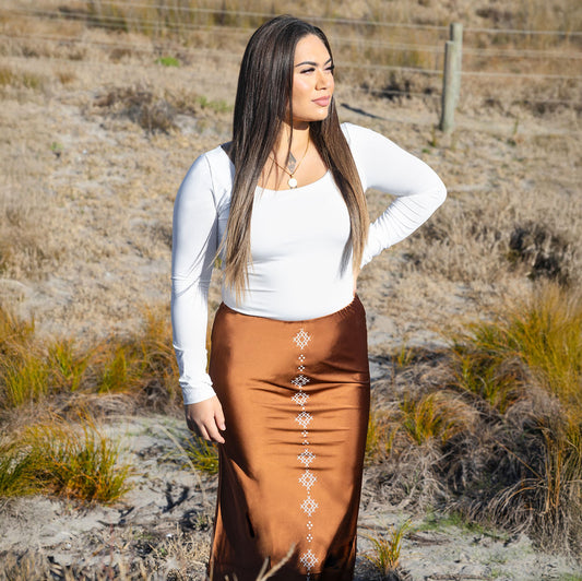 PUĀWAI SATIN SKIRT