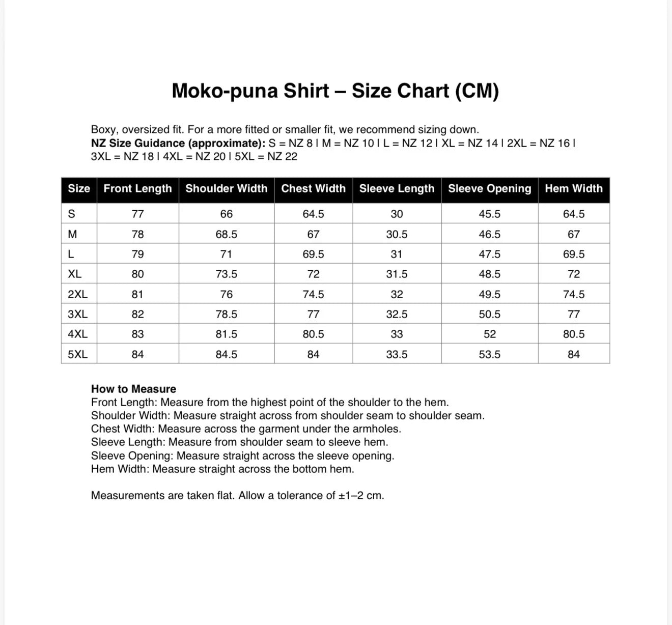 MOKO-PUNA OVERSIZED SHIRT