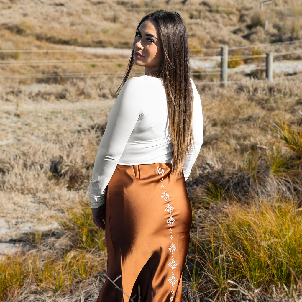 PUĀWAI SATIN SKIRT