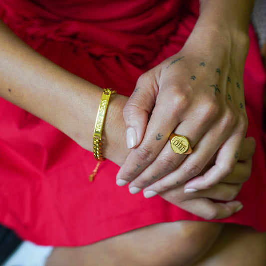 NEVER CEDED SIGNET RING