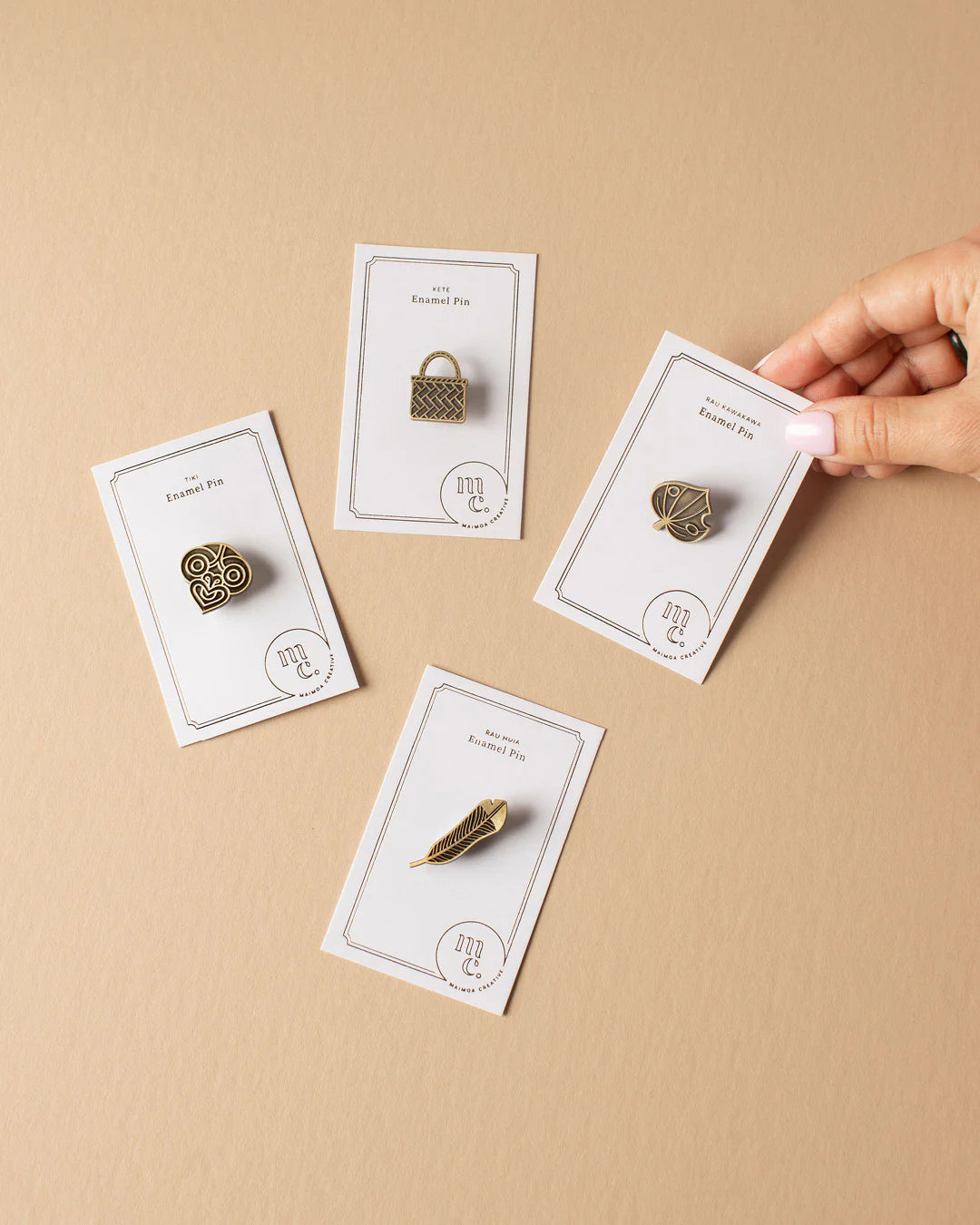 MĀORI ANTIQUE GOLD PINS