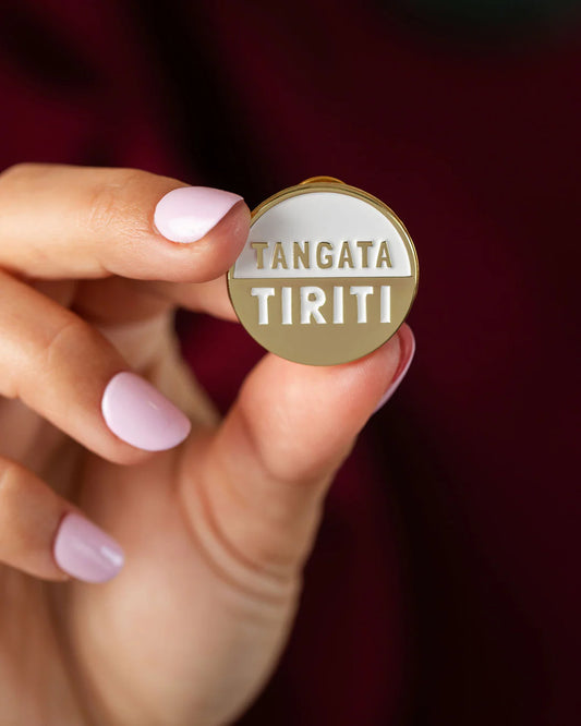 TANGATA TIRITI ENAMEL BADGE PIN