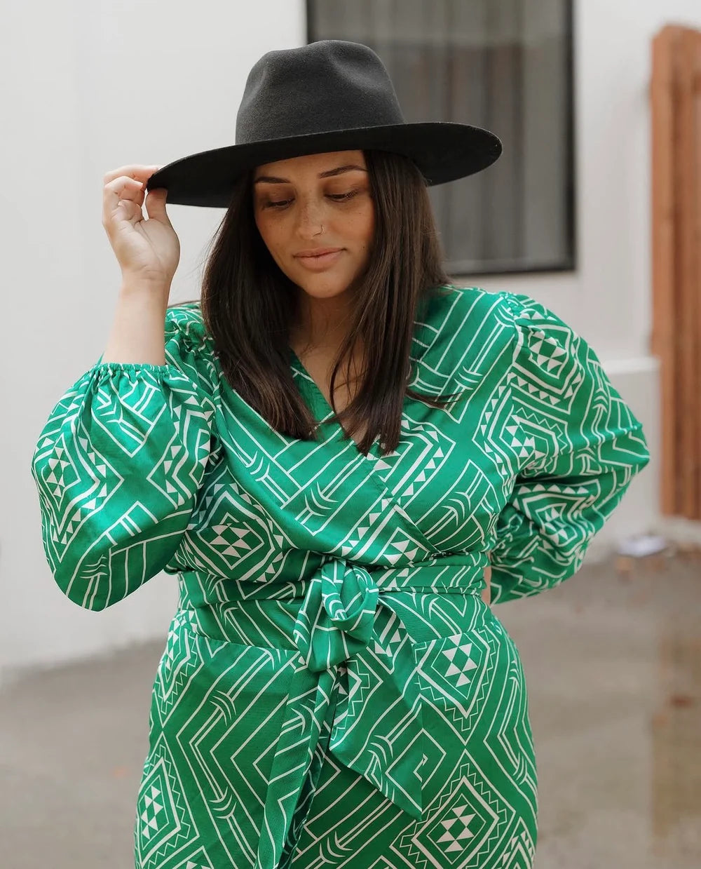 TĀNIKO WRAP DRESS - GREEN