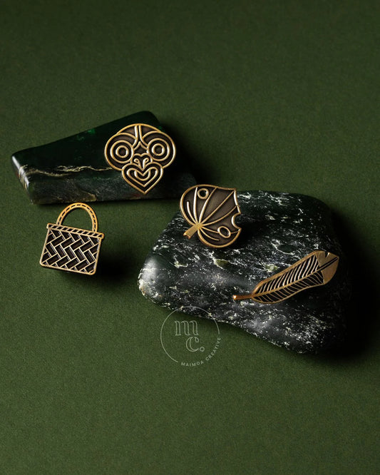 MĀORI ANTIQUE GOLD PINS