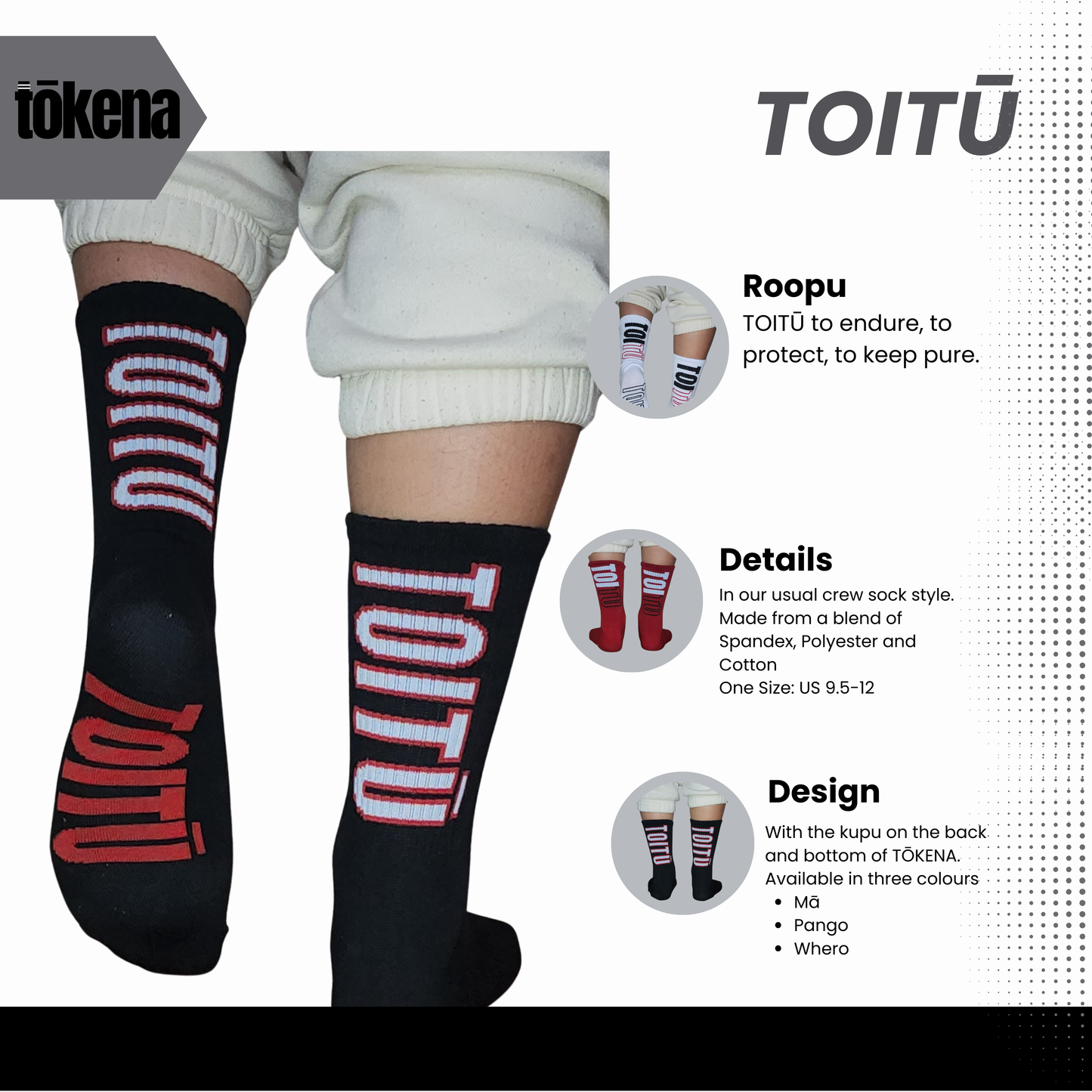 TŌKENA TOITŪ FLAG SOCKS